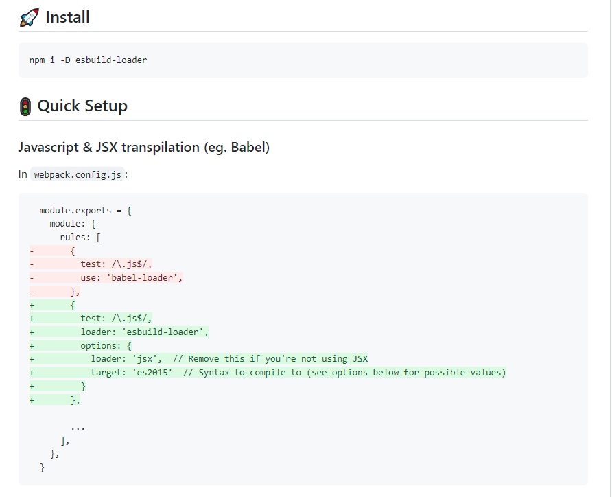 esbuild-loader Readme